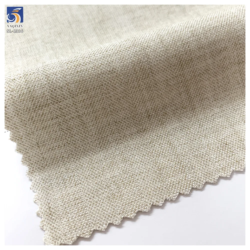 SL-1336 New 280g Ecru Color Herringbone Wool Blend Stretch Suiting Fabric Polyester Rayon 5 Spandex Suit Stretch Fabric