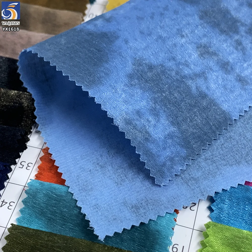 YX1618 Wholesale Abstract Print Velvet Chiffon Fabric Soft Textured Fashion Material for Clothing and Dressmaking