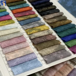 YX1618 Wholesale Abstract Print Velvet Chiffon Fabric Soft Textured Fashion Material for Clothing and Dressmaking