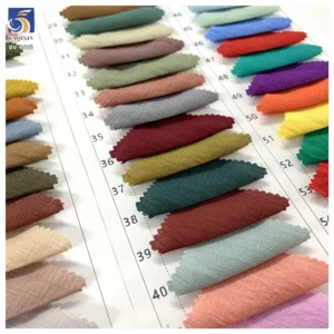 DV-6665 High Quality 100gsm 85 Rayon 15 Polyester Sustainable/Eco Friendly Women Summer Dress Blouse Fabric OEM Chiffon