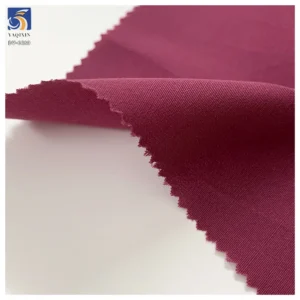 DV-6689 105gsm Wine Red Soft Silky Smooth Feel Skin-Friendly Material Fabric 45/55 Rayon Poly Blend Women's Dress Fabric