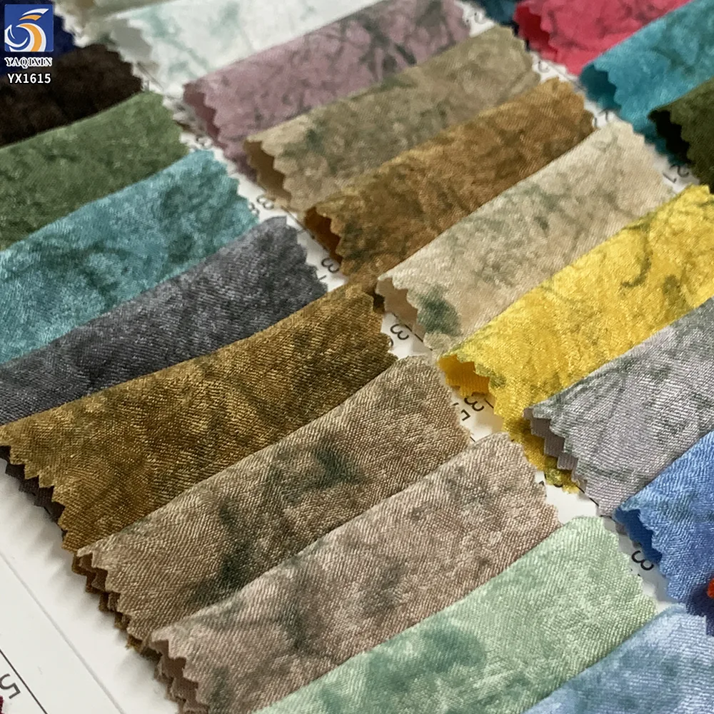 YX1615 Camouflage Printed Velvet Chiffon Fabric Woven Lightweight Textured Material for Fashion Apparel