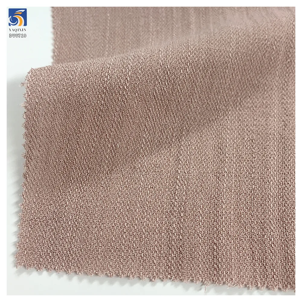 DV6719 Retro Woven Dyeing Design 150gsm 92 Rayon 8 Nylon Vest Suit Fabric for Women