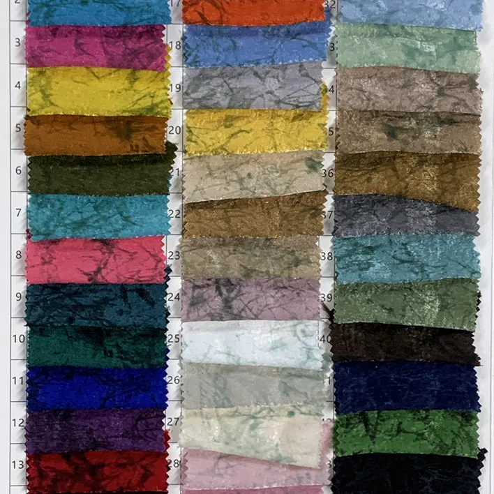 YX1615 Camouflage Printed Velvet Chiffon Fabric Woven Lightweight Textured Material for Fashion Apparel