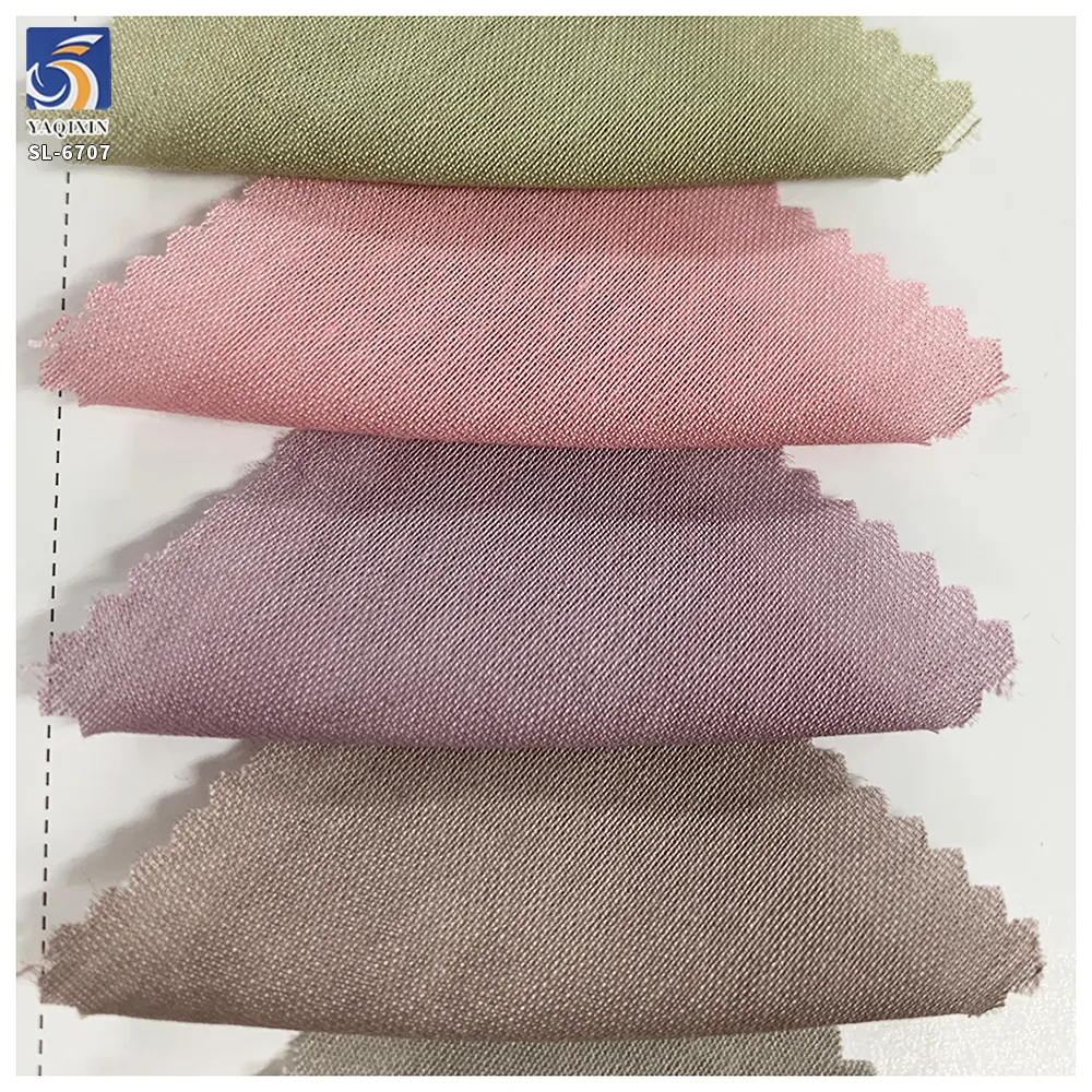 SL-6707 75gsm Soft Rayon Ten-cel Nylon Blend Crepe Fabric Plain Lightweight Breathable for Spring Summer Dress Blouse