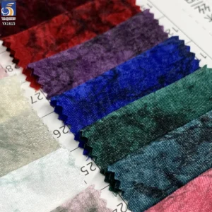 YX1615 Camouflage Printed Velvet Chiffon Fabric Woven Lightweight Textured Material for Fashion Apparel