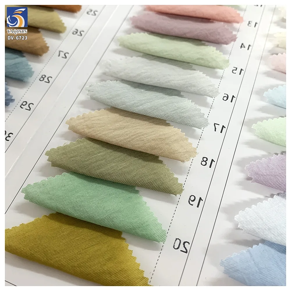 DV-6723 Summer 80g 43% Nylon 57% Rayon Soft Breathable Ice Silk Touch Chiffon Fabric for Casual Dress Wholesale 1 Meter MOQ