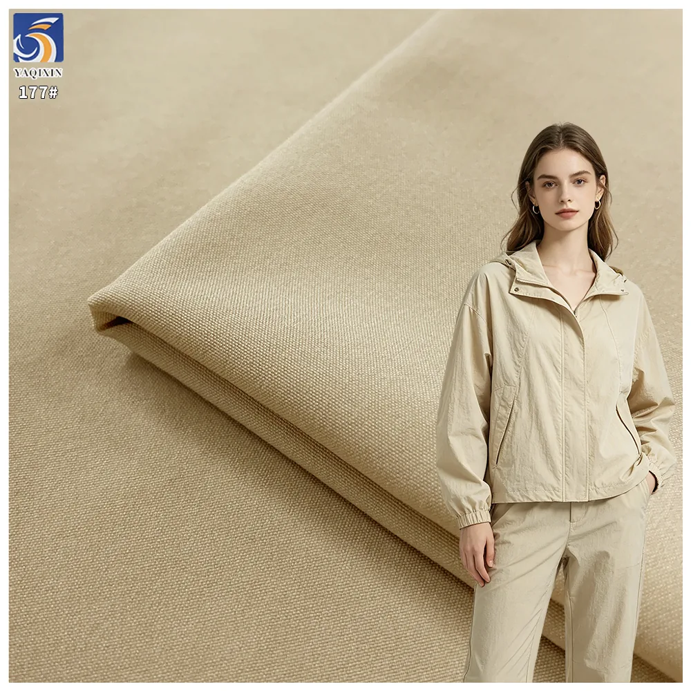 Y-177 Quick Dry 120g 70D 90% Nylon 10% Spandex 4 Way Stretch Soft Khaki Fabric Breathable for Activewear/Outerwear