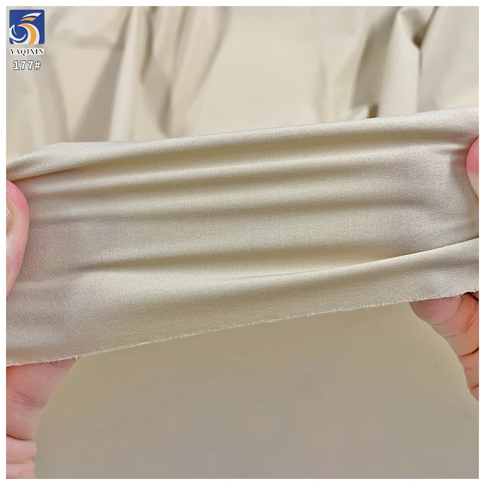 Y-177 Quick Dry 120g 70D 90% Nylon 10% Spandex 4 Way Stretch Soft Khaki Fabric Breathable for Activewear/Outerwear
