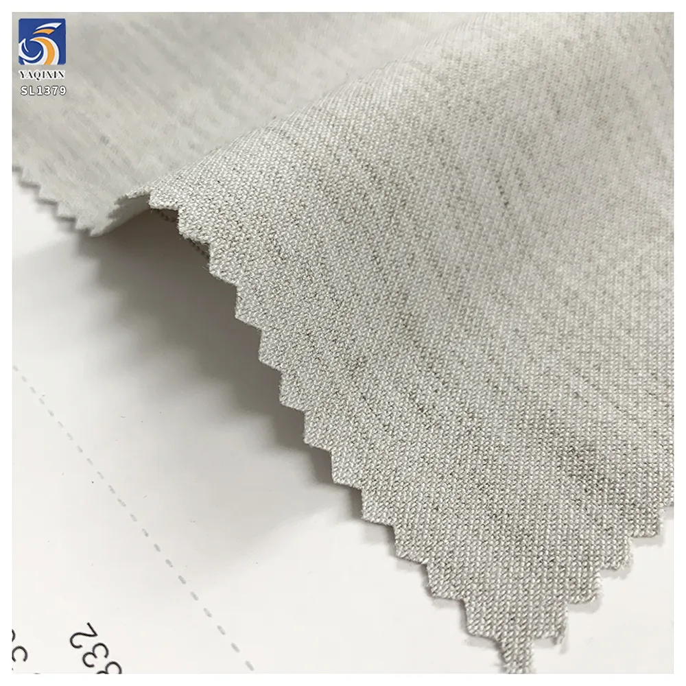 SL1379 270g 70% Polyester 15% Cellulose 7% Lyocell 3% Worsted Wool 5% Spandex Blend TR Heather Gray Stretch Fabric for Suit