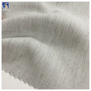 SL1379 270g 70% Polyester 15% Cellulose 7% Lyocell 3% Worsted Wool 5% Spandex Blend TR Heather Gray Stretch Fabric for Suit
