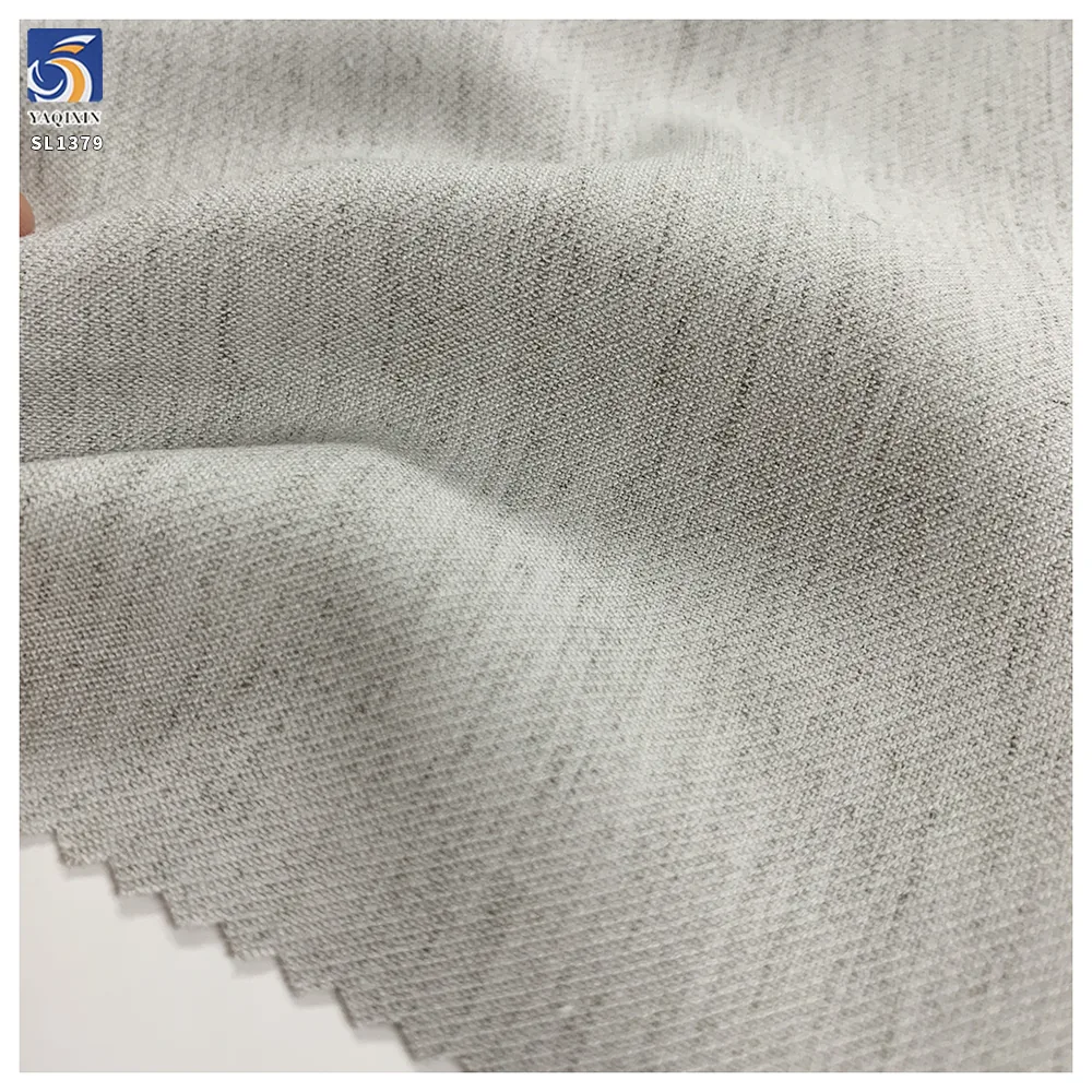 SL1379 270g 70% Polyester 15% Cellulose 7% Lyocell 3% Worsted Wool 5% Spandex Blend TR Heather Gray Stretch Fabric for Suit