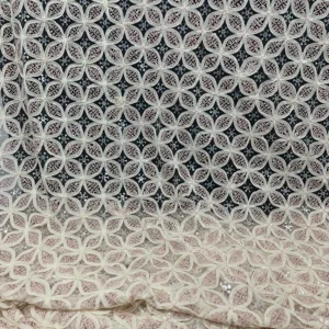 YX1307 High Quality Light Pink Swiss Rope Embroidered Mesh Lace Fabric With Sequins Embroidery Mesh Fabric for Women Dress