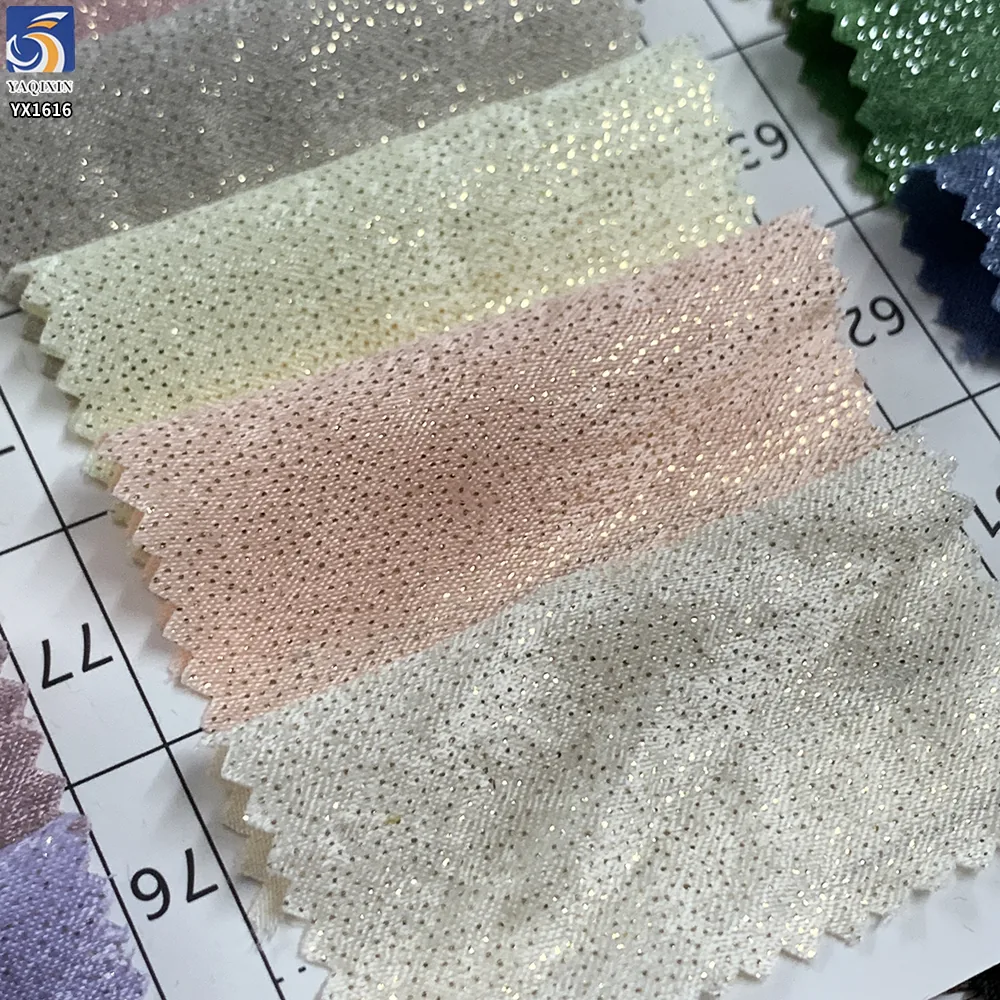 YX1616 Metallic Dot Chiffon Velvet Fabric Sparkle Soft Fashion Textile for Dresses and Garments