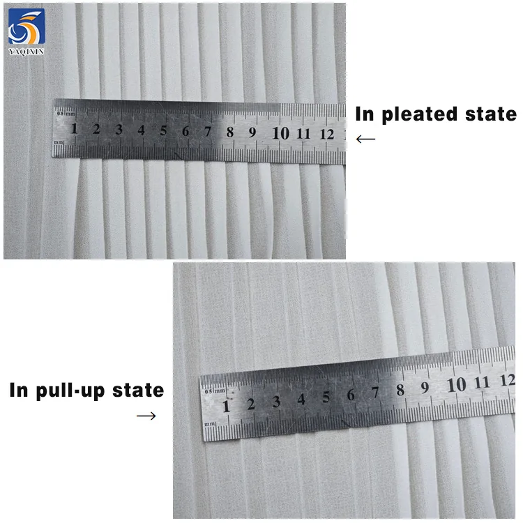 CF22-1 Popular Hot Selling Polyester Pleated Fabric Soft Lightweight Breathable Chiffon Pleated Fabric for Woman's Dress