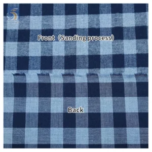 Stock Lot Dark and Light Blue Plaid 100% Cotton Check Fabric Blue Gingham Shirt Yarn Dyed Cotton Check Fabric