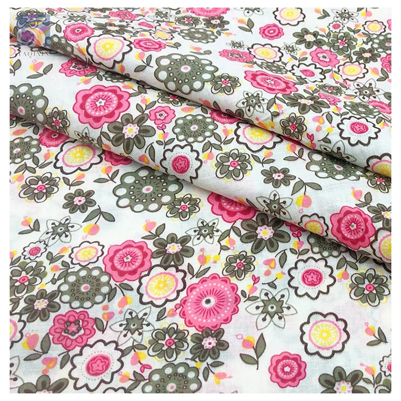 YX2371 Custom Floral Printed 100% Cotton Lawn Fabric Lightweight Combed Woven Fabric for Dresses and Shirts