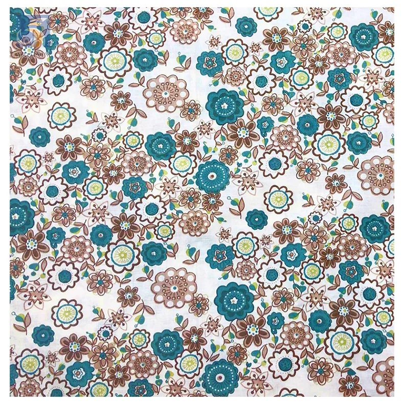 YX2371 Custom Floral Printed 100% Cotton Lawn Fabric Lightweight Combed Woven Fabric for Dresses and Shirts
