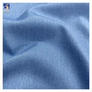 YX1054 200gsm 79 Rayon 18 Cotton 3 Spandex Blend Material Blue Denim Fabric Jeans Double Yarn Twill Denim Summer Pants Fabric