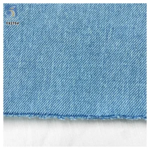 YX275 Hot Sell Denim Fabric High Quality 7*7 430gsm Dream Yarn Denim 80% Cotton 20% Polyester Washed Fabric
