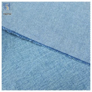 YX275 Hot Sell Denim Fabric High Quality 7*7 430gsm Dream Yarn Denim 80% Cotton 20% Polyester Washed Fabric