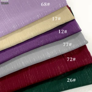 YX1260 110gsm New Summer Solid Woven Medium Thickness 100% Polyester Wrinkled Lurex Chiffon Fabric for Garments