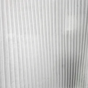 YX796 120gsm High Quality Pearl Chiffon Pleated Fabric Pure White Polyester Woven 1CM Accordion Wrinkled Pleats Fabric