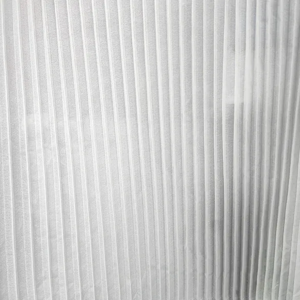 YX796 120gsm High Quality Pearl Chiffon Pleated Fabric Pure White Polyester Woven 1CM Accordion Wrinkled Pleats Fabric