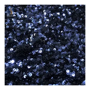 2026 Stretch Mesh Knitted Dense Shiny Glitter 5MM Sequins Fabric Embroidered Sequin Stretch Fabric