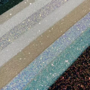 2026 Stretch Mesh Knitted Dense Shiny Glitter 5MM Sequins Fabric Embroidered Sequin Stretch Fabric