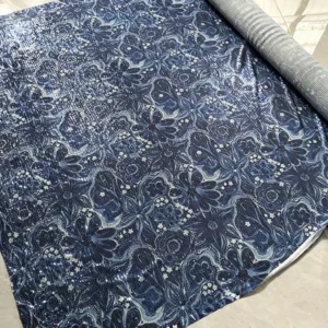 YX1398 Custom 3mm Sequins Large Florals Print Mesh Fabric 5 Yards MOQ Diagonal Stripe Dress Sequin Print Fabric