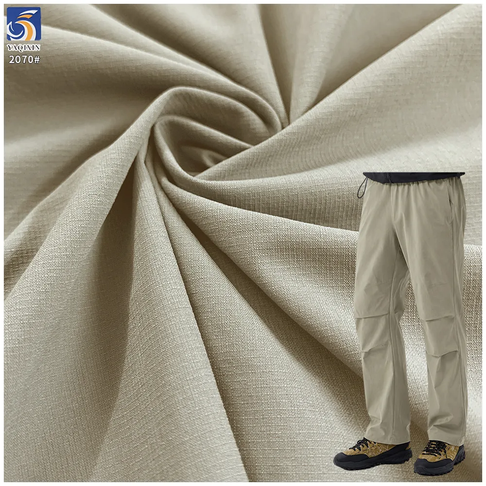 YX2070 140gsm 70D Mini Grid 90% Nylon 10% Spandex Fabric 4 Way Stretch Matte Water Repellent Outdoor Fabric