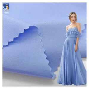 YX501 75gsm Wholesale 50D Super Soft Chiffon Polyester Spandex 4 Way Stretch Fabric Navy Blue
