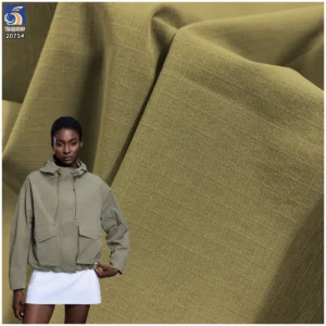 YX2075 145gsm 75D 85% Nylon 15% Spandex 4 Way Stretch Matte Double Line Grid Outdoor Fabric for Jackets and Pants
