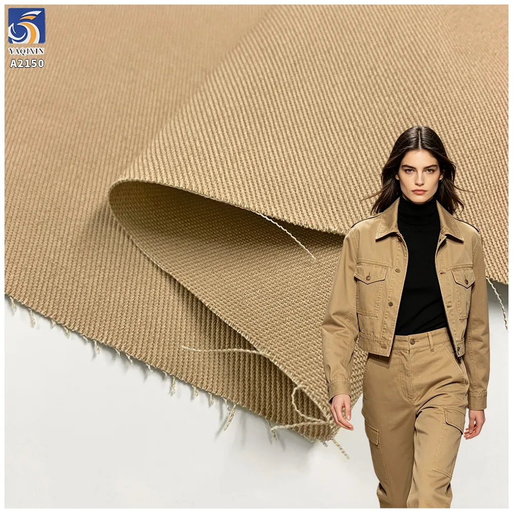 A2150 360gsm Heavyweight Mercerized 100% Cotton Twill Fabric for Workwear Jackets Cargo Pants and Casual Trousers