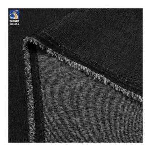 YX2647-1 Black Denim Fabric Stretch Woven Textile Wholesale for Jeans Pants Jackets and Garment Manufacturing