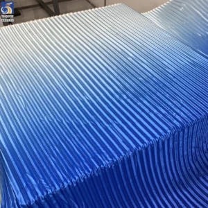 YX1592 Gradient Pleated Satin Fabric Ombre Shiny Polyester Textile for Women Dresses Gowns and Fashion Apparel