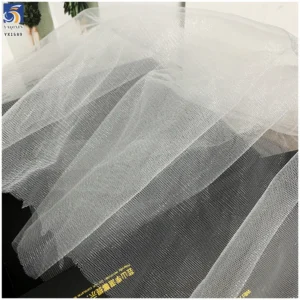 YX1589 Glossy Tulle Fabric Sheer Transparent Mesh 20D Polyester for Bridal Wedding Gowns and Evening Dresses