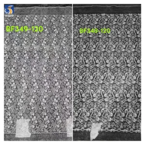 YX1274 Spot 200gsm White Water-Soluble Embroidery Mesh Lace Fabric for Italian Bride 3mm Transparent Sequins Dyed Lace Fabric