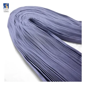 YX931 Lilac 3cm 100 Polyester Satin Pleated Fabric Stretch Glossy Silk Satin Accordion Pleated Fabric for Ladies Dresses