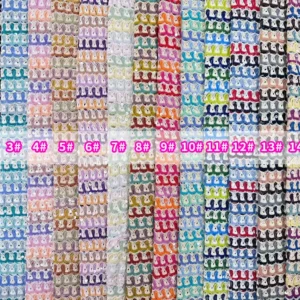 YX1432 Color Block Lace Jacquard Hollow Fabric 8mm Transparent Sequin Ethnic Knit Mesh Swimwear Bikini Fabric 130cm Wholesale