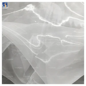 YX1172 High Quality 1 Yard Transparent Polyester Soft and Lustrous Silk Organza Fabric Cheap Solid Color Organza Fabrics