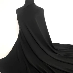 YX1133 65-Inch Width 160gsm Black Nida Wrinkle Fabric Woven 100% Polyester Soft Crepe Chiffon Arabic Clothing Fabrics