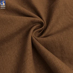 A8881 16*12 280g Top Quality Cotton Twill Fabrics for Shirts Woven Washed Earthy Yellow 100% Cotton Twill Clothing Fabric