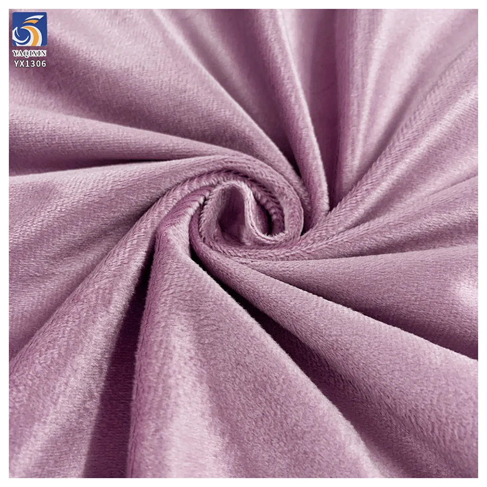 YX1306 95% Polyester 5% Spandex 210gsm Stretch Matte Velvet Fabric Softness and Stretch Velvet Dress Fabric Knitted