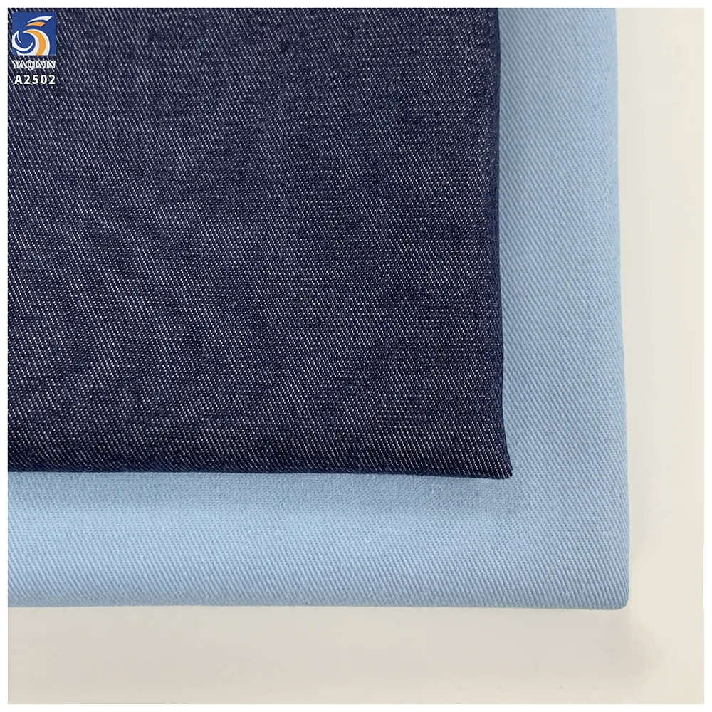 A2502 100D 150gsm Lightweight Washed Denim Look Fabric Cotton Polyester Lyocell Blend 178cm Jacket Coat Pant Fabric