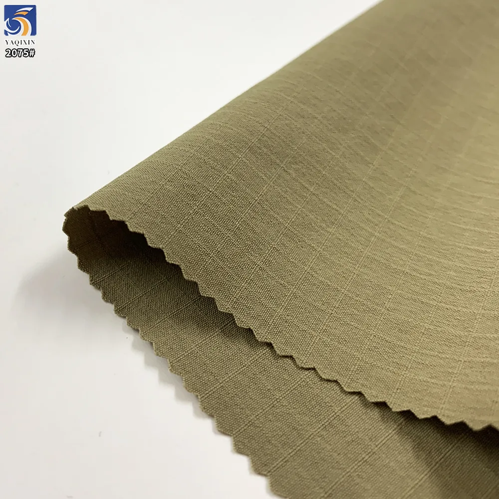 YX2075 145gsm 75D 85% Nylon 15% Spandex 4 Way Stretch Matte Double Line Grid Outdoor Fabric for Jackets and Pants
