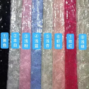 YX1418 250gsm 5mm Transparent Silver Dots Sequins 100% Polyester Tulle Fabric Fashionable Evening Dress Sequin Fabric