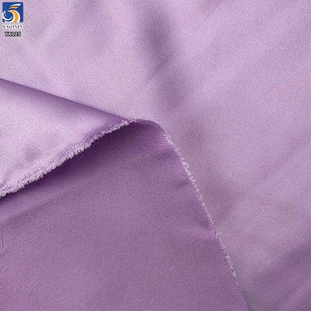 YX125 Wholesale Woven Satin Wrinkle Free Fabric 170gsm Soft Glossy Thick Polyester Satin Fabric