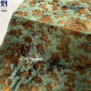 YX620 Factory Supports Custom Noble Purple Chinese Stretch Cheongsam Dress Fabric Elastic Floral Flocked Knitted Fabric